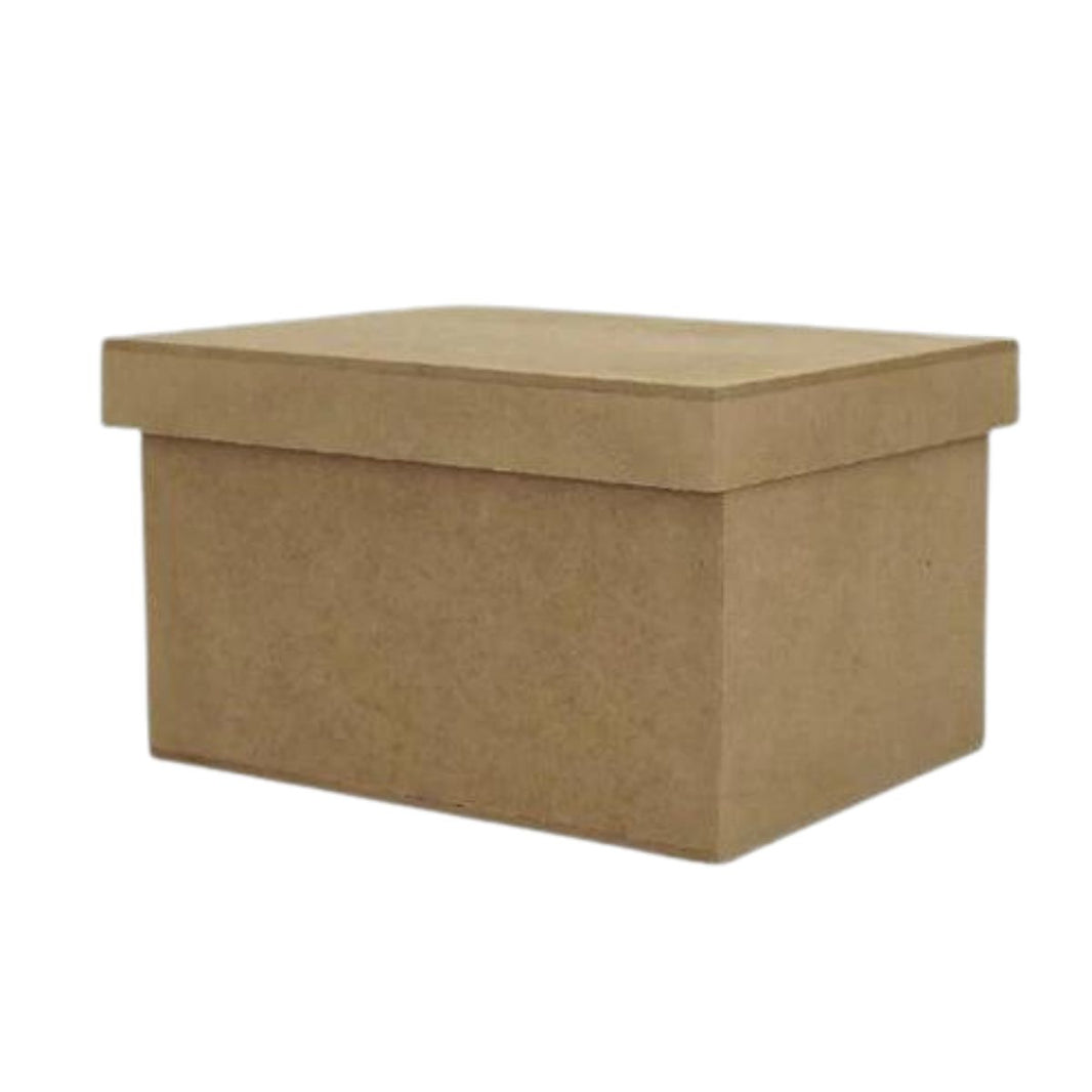 Caixa Tampa de Sapato Retangular em MDF 17x13x10cm Lisa - Palácio da Arte