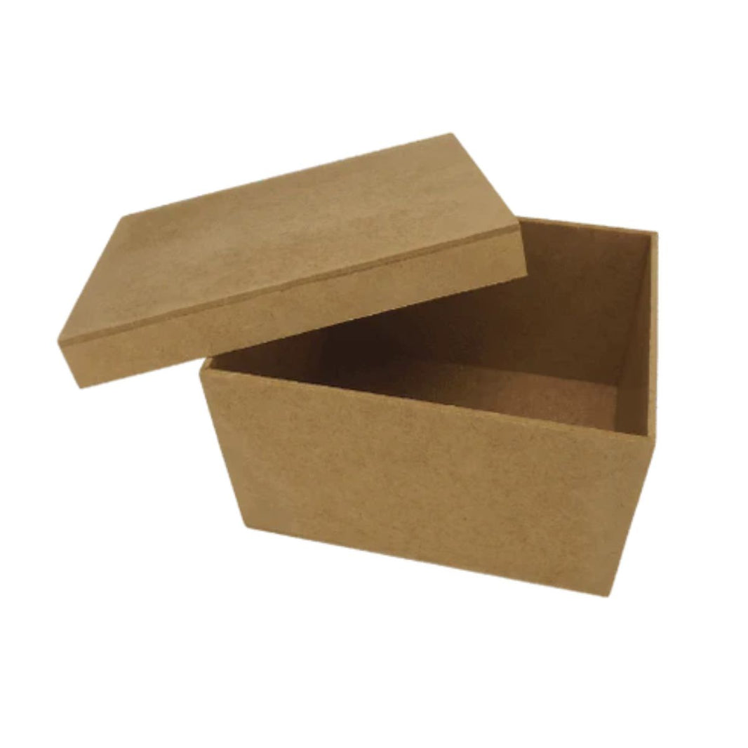 Caixa Tampa de Sapato Retangular em MDF 17x13x10cm Lisa - Palácio da Arte