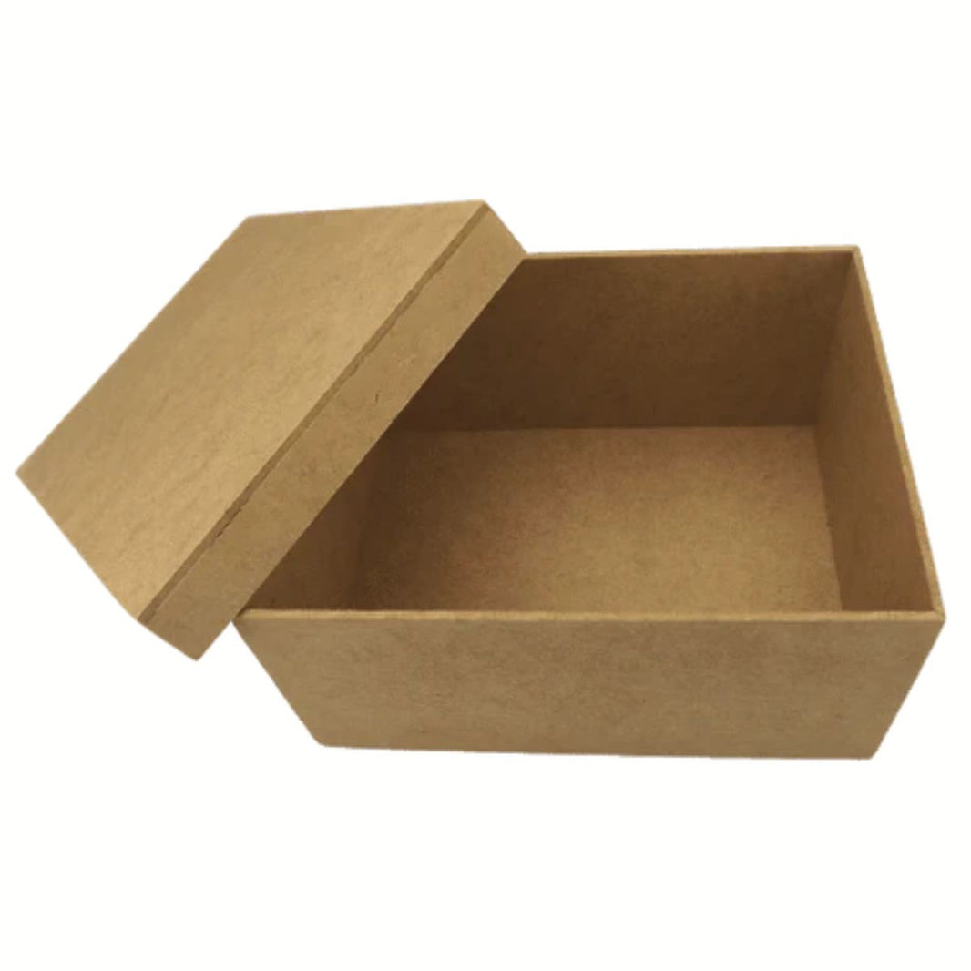 Caixa Tampa de Sapato Retangular em MDF 20x15x10cm Lisa - Palácio da Arte