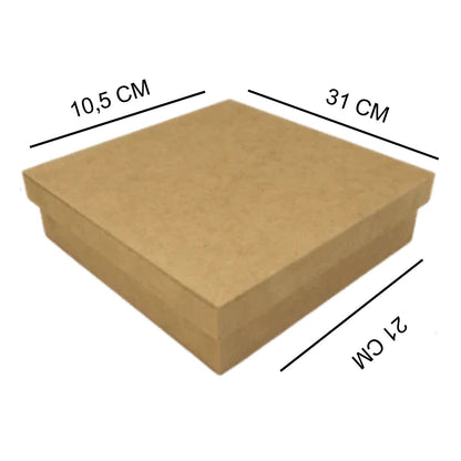 Caixa Tampa de Sapato Retangular em MDF 20x15x5cm Lisa - Palácio da Arte