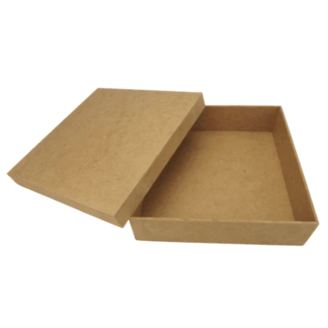 Caixa Tampa de Sapato Retangular em MDF 20x15x5cm Lisa - Palácio da Arte