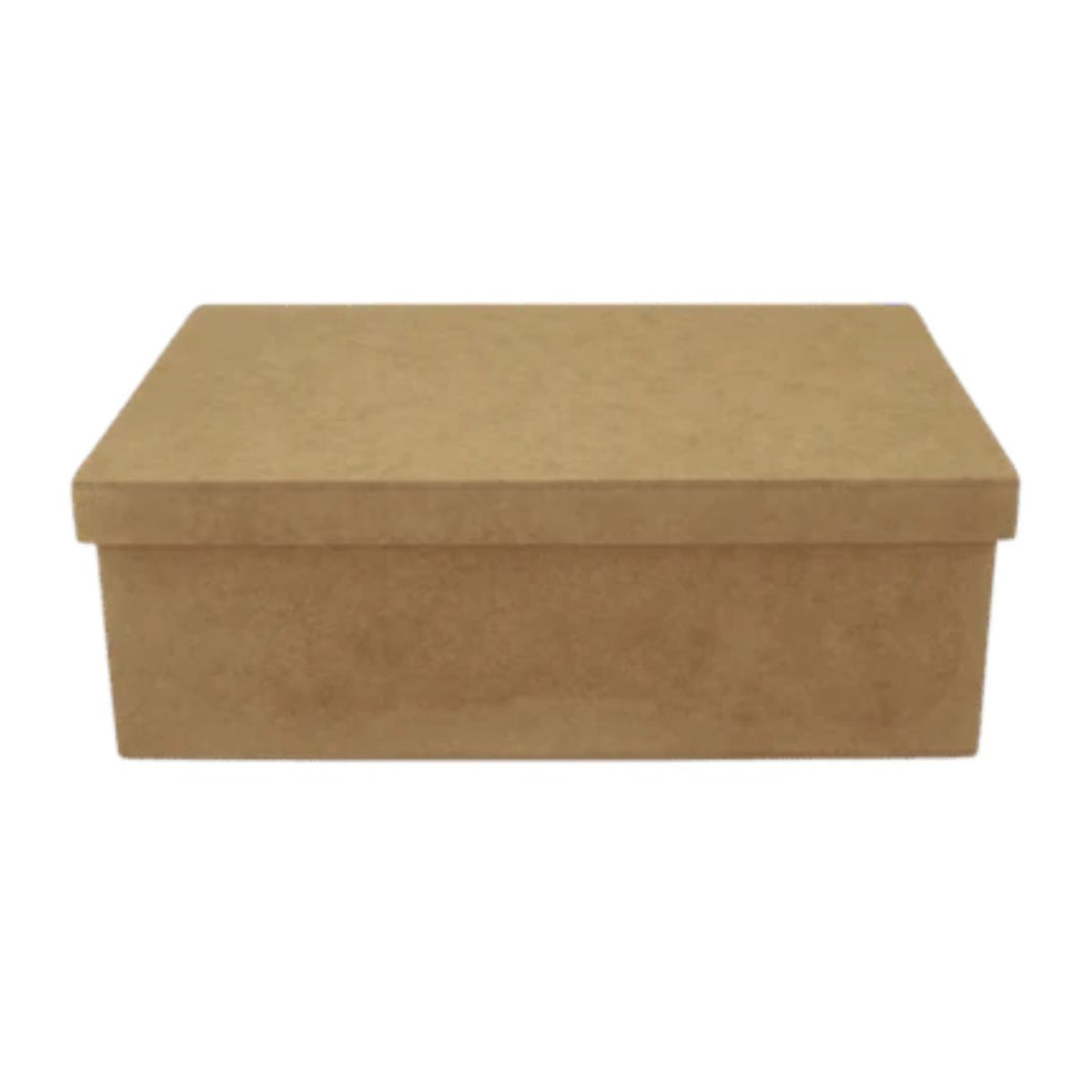 Caixa Tampa de Sapato Retangular em MDF 30x20x10cm Lisa - Palácio da Arte