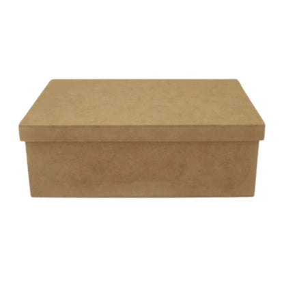 Caixa Tampa de Sapato Retangular em MDF 30x20x10cm Lisa - Palácio da Arte