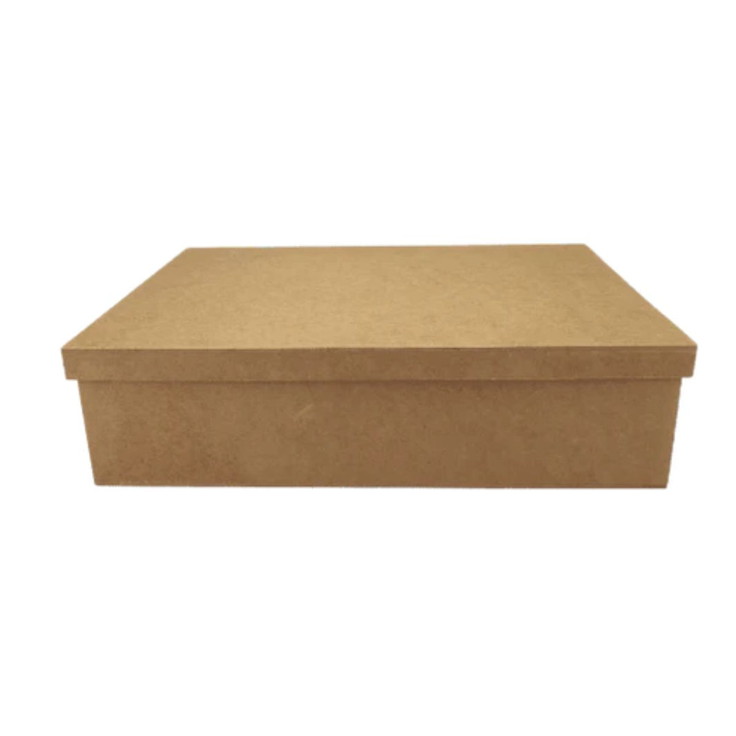 Caixa Tampa de Sapato Retangular em MDF 40x30x10cm Lisa - Palácio da Arte