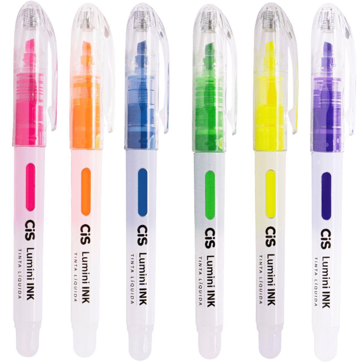 Caneta Cis Lumini Ink Marca Texto Tinta Líquida Neon - Palácio da Arte