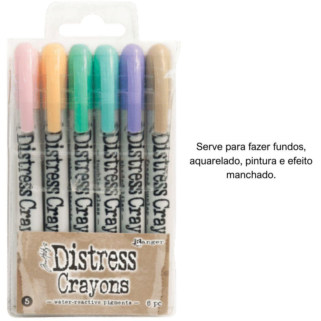 Caneta Distress Crayons Ranger TDBK51756 SET5 6 Cores - Palácio da Arte