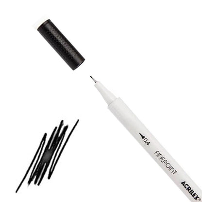 Caneta FinePoint Acrilex 520 Preto 0.4mm - Palácio da Arte