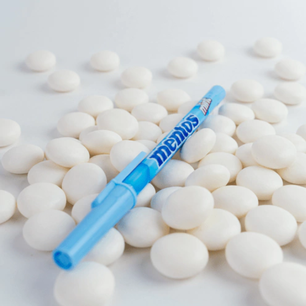 Caneta Mentos Esferográfica Azul 07 Pop Compactor com 2 unidades - Palácio da Arte