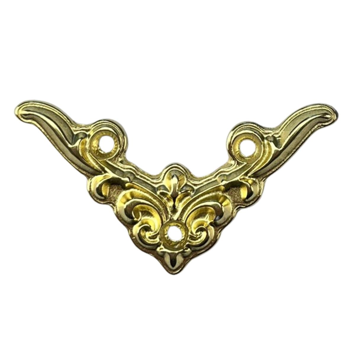 Cantoneira Elegante em Metal Dourado M 3,5x3,5cm Kit com 2 peças - Palácio da Arte