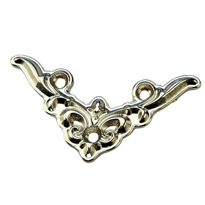 Cantoneira Elegante em Metal Niquel M 3,5x3,5cm Kit com 2 peças - Palácio da Arte
