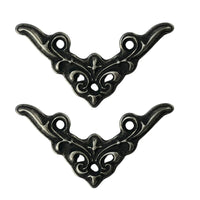 Cantoneira Elegante em Metal Prata Velho M 3,5x3,5cm Kit com 2 peças - Palácio da Arte