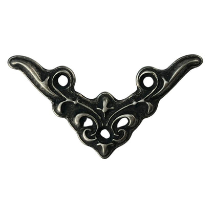 Cantoneira Elegante em Metal Prata Velho M 3,5x3,5cm Kit com 2 peças - Palácio da Arte