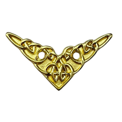 Cantoneira Entrelaçada em Metal Dourado 3,4x3,4cm Kit com 2 peças - Palácio da Arte