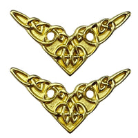 Cantoneira Entrelaçada em Metal Dourado 3,4x3,4cm Kit com 2 peças - Palácio da Arte
