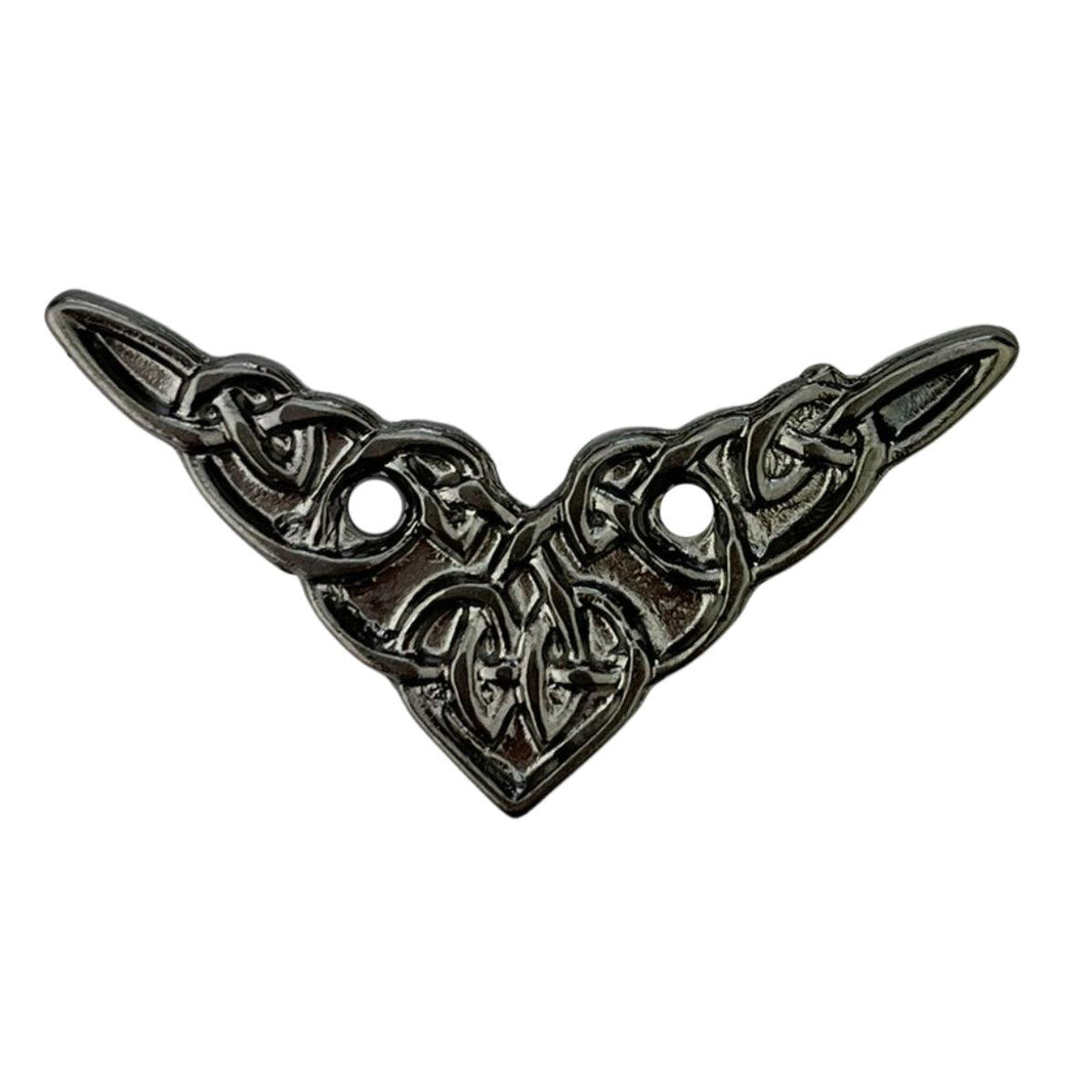 Cantoneira Entrelaçada em Metal Grafite 3,4x3,4cm Kit com 2 peças - Palácio da Arte