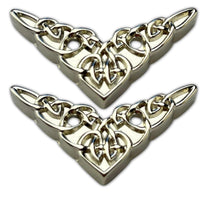 Cantoneira Entrelaçada em Metal Niquel 3,4x3,4cm Kit com 2 peças - Palácio da Arte