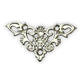 Cantoneira New Floral em Metal Niquel 3,4x3,4cm Kit com 2 peças - Palácio da Arte
