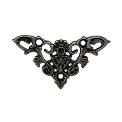 Cantoneira New Floral em Metal Prata Velho 3,4x3,4cm Kit com 2 peças - Palácio da Arte