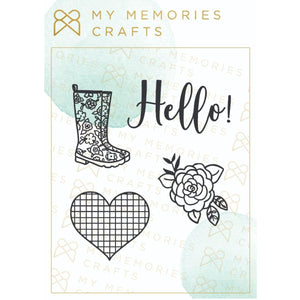 Carimbo de Silicone My Memories Crafts MMCMCT-009 Hello Flor - Palácio da Arte