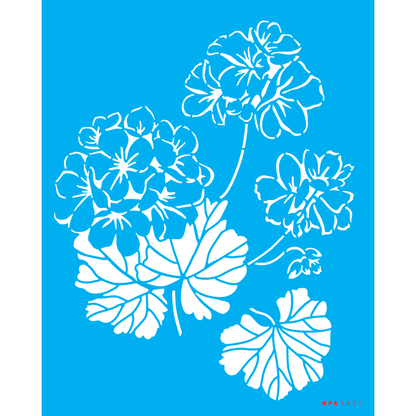 Stencil OPA 20x25 3801 Flor Sombra Gerânios