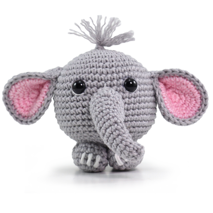 Kit Meu Primeiro Amigurumi Bicho Bola 2 Cor 02 Elefante Otto