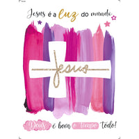 Transfer Têxtil 20x27,5cm TTR6-097 Jesus é a Luz do mundo