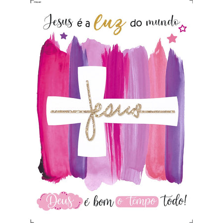 Transfer Têxtil 20x27,5cm TTR6-097 Jesus é a Luz do mundo
