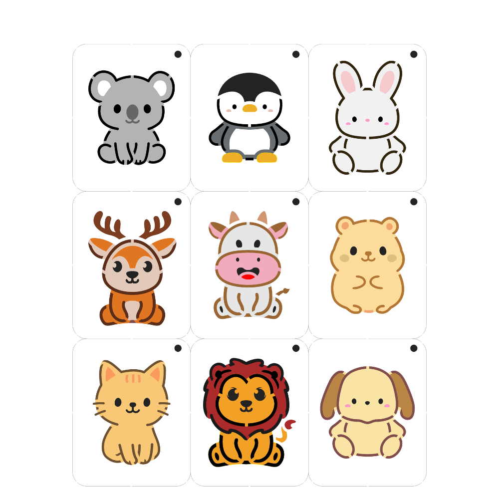 Stencil OPA 15x20 3740 Chaveirinho Bichinhos I