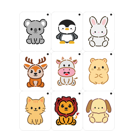 Stencil OPA 15x20 3740 Chaveirinho Bichinhos I