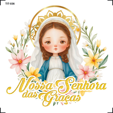 Transfer de Imagem 8x8cm TIT-036 Nossa Senhora das Graças