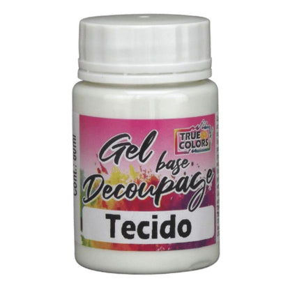 Cola Gel Base Decoupage 80ml True Colors para Tecido - Palácio da Arte