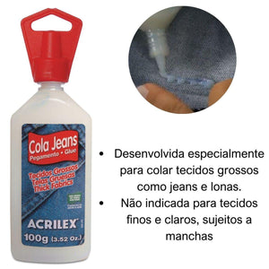 Cola Jeans Acrilex 20g - Palácio da Arte