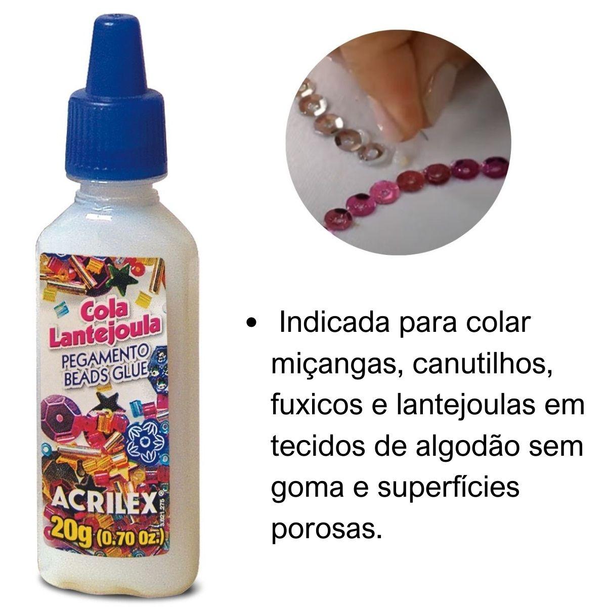 Cola Lantejoula Acrilex 20g - Palácio da Arte