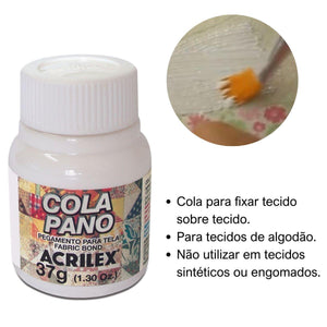 Cola Pano Acrilex 37g Potinho - Palácio da Arte