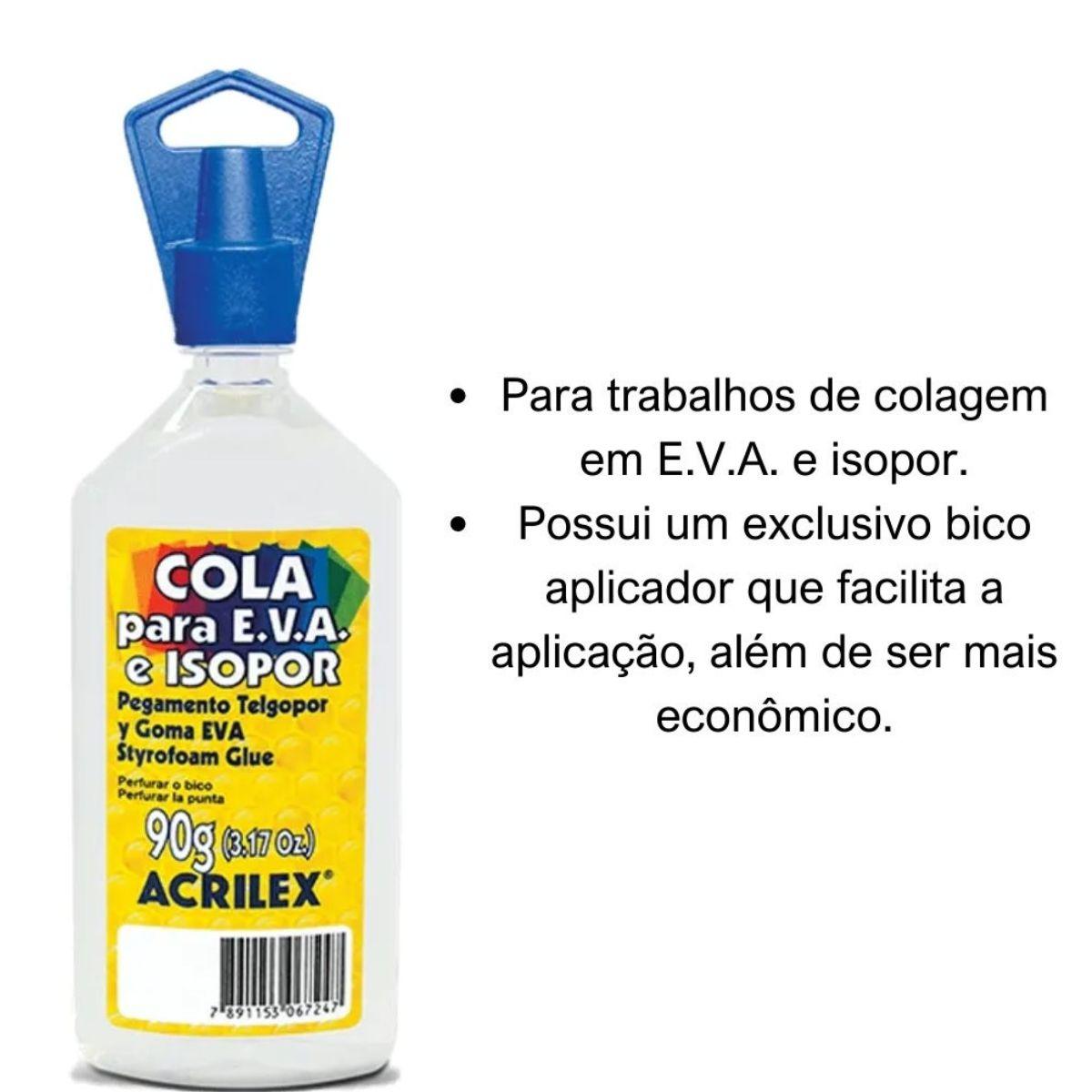 Cola para EVA e Isopor Acrilex 90g - Palácio da Arte