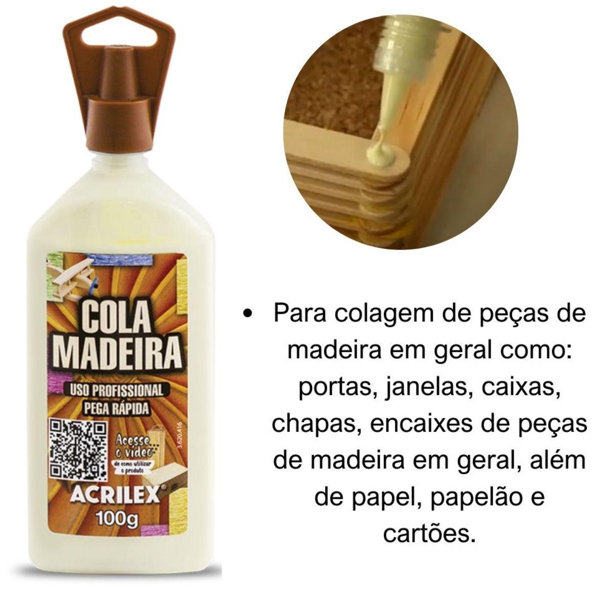 Cola para Madeira Acrilex 100g - Palácio da Arte