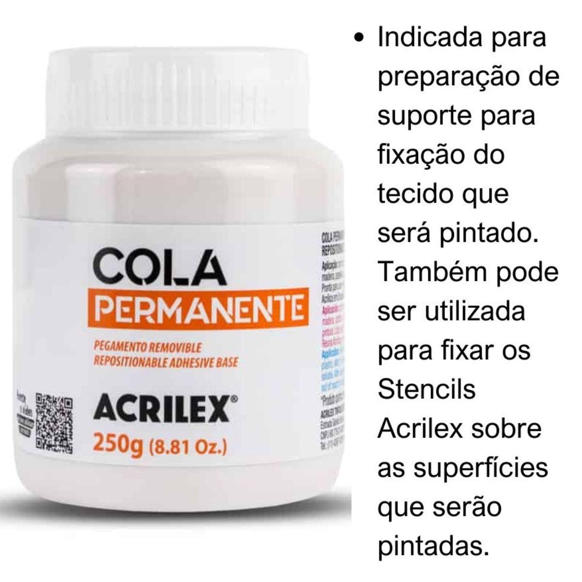 Cola Permanente para Tecido Acrilex 250g - Palácio da Arte