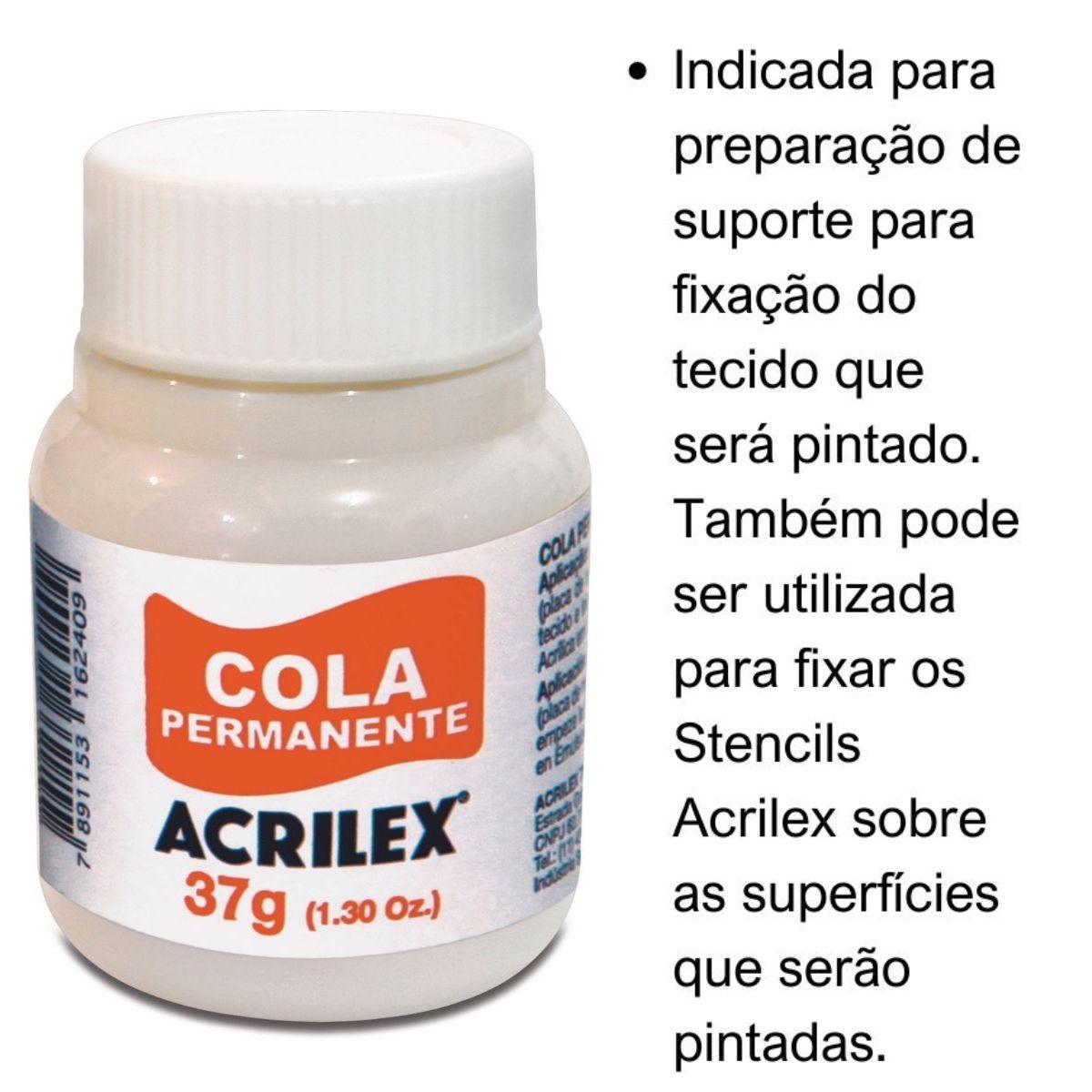 Cola Permanente para Tecido Acrilex 37g - Palácio da Arte