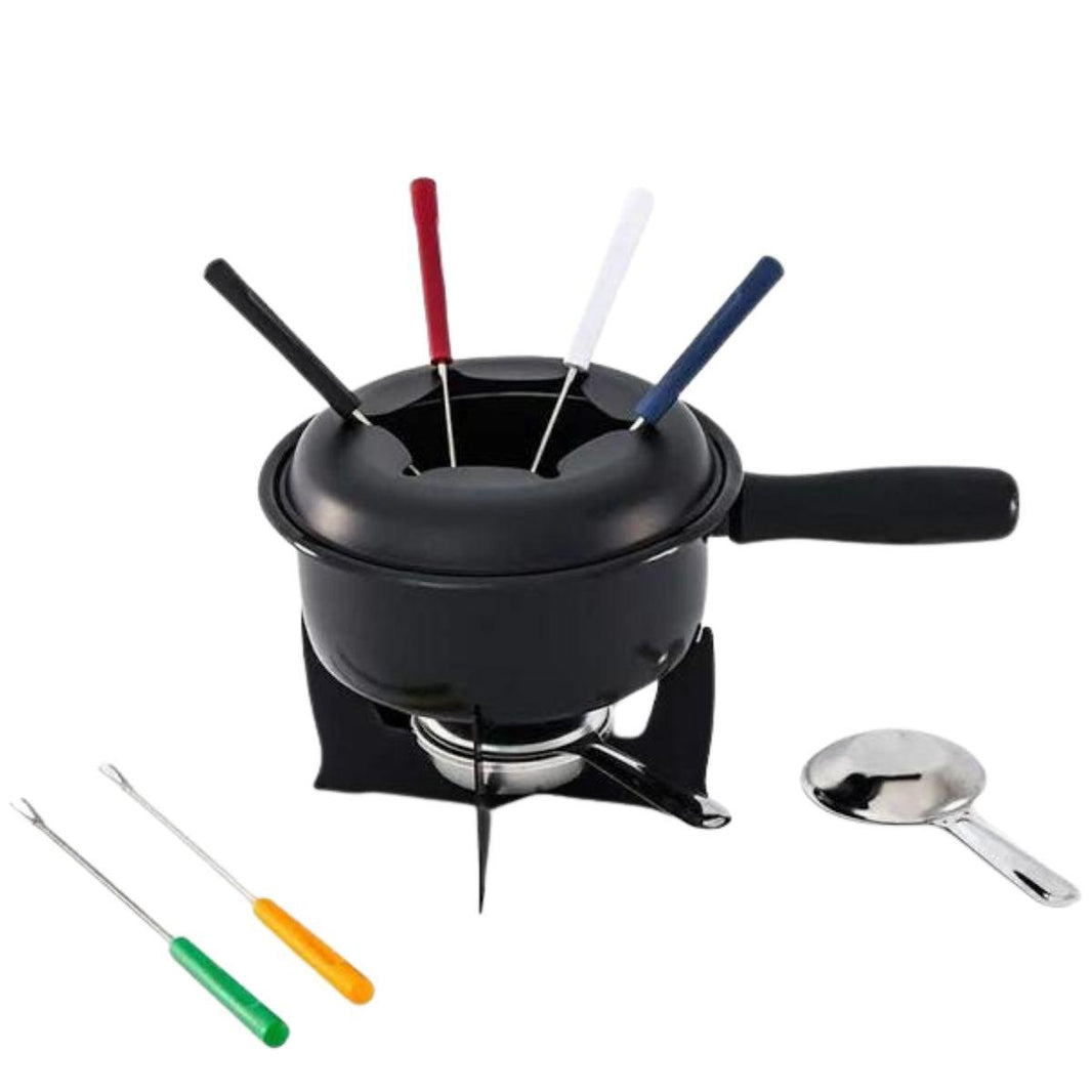 Conjunto para Fondue 10 peças Brinox Preto 1214/116 - Palácio da Arte