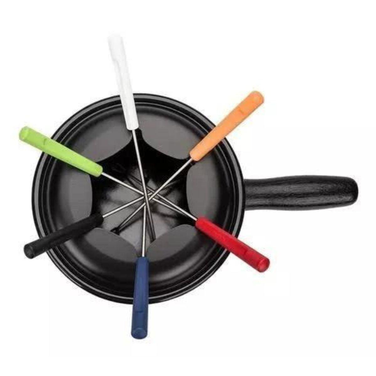 Conjunto para Fondue 10 peças Brinox Preto 1214/116 - Palácio da Arte