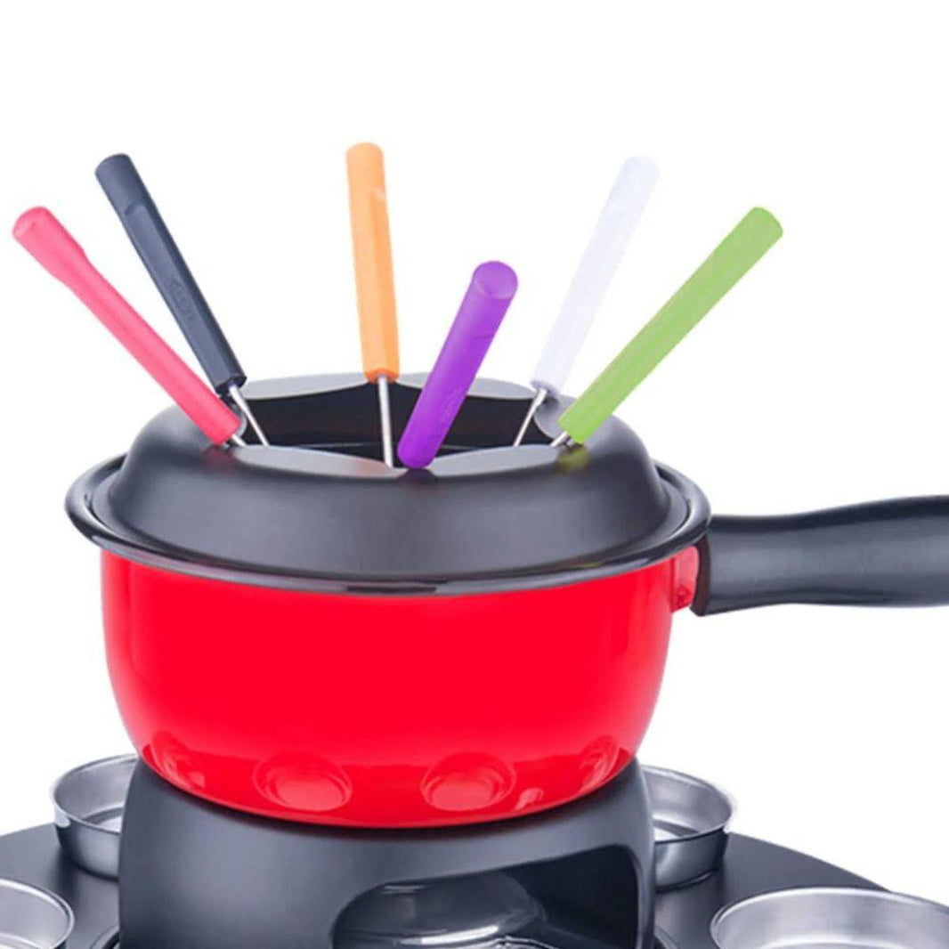 Conjunto para Fondue 17 peças Brinox Preto e Vermelho 1252/116 - Palácio da Arte