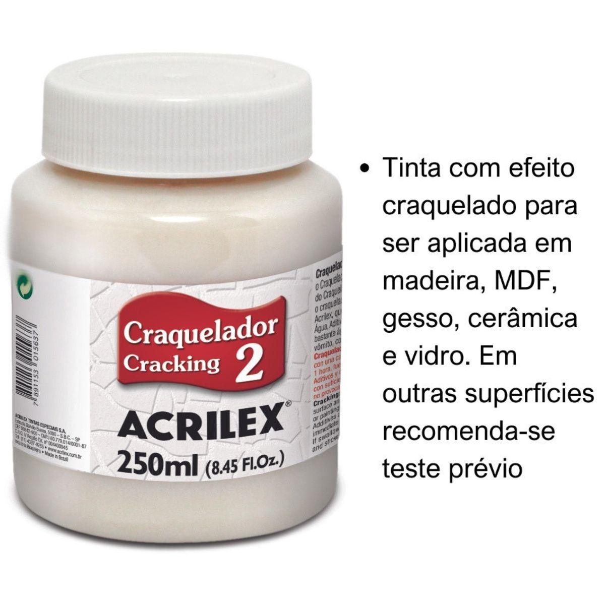 Craquelador Acrilex 2 Craquelex Color 250ml Incolor - Palácio da Arte