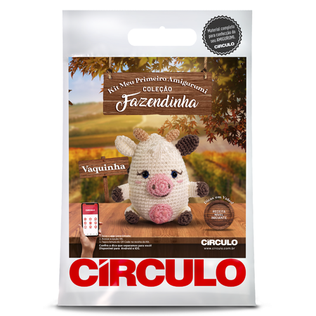 Kit Amigurumi Fazendinha Círculo Cor 05 Vaquinha