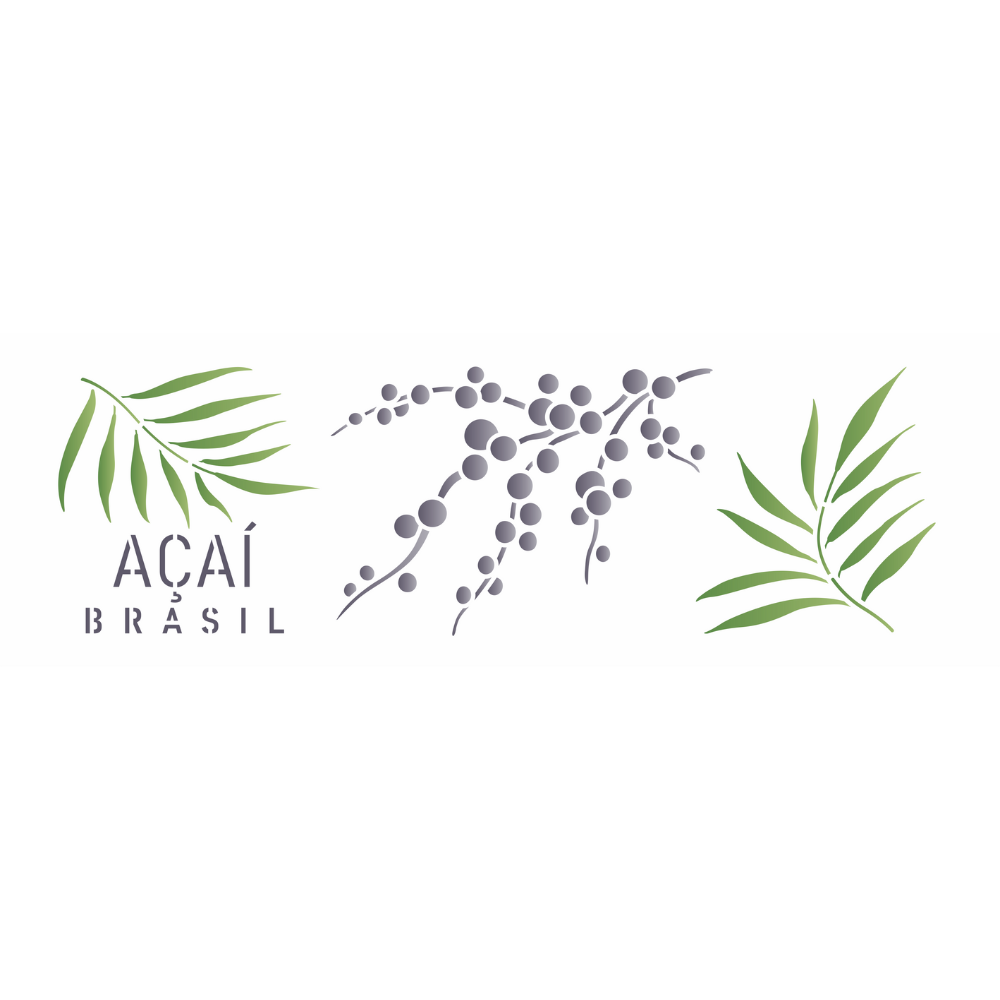 Stencil OPA 10x30 3676 Frutas Açai