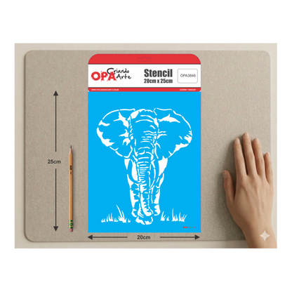 Stencil OPA 20x25 3846 Animais Elefante