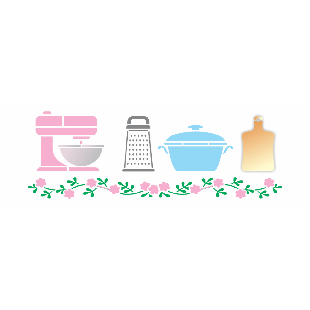 Stencil OPA 10x30 3723 Culinária Utensílios de Confeitaria