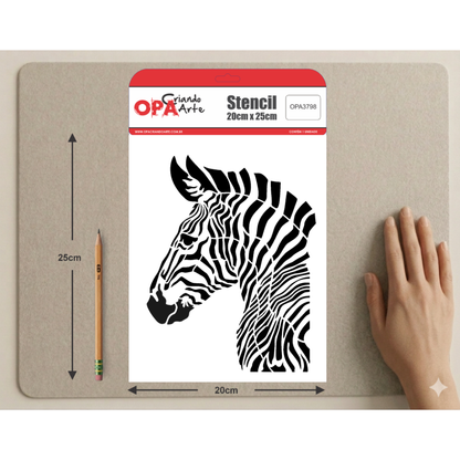 Stencil OPA 20x25 3798 Animais Zebra