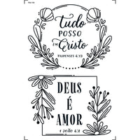 Transfer de Imagem 9,8x15cm TIS-119 Tudo Posso em Cristo