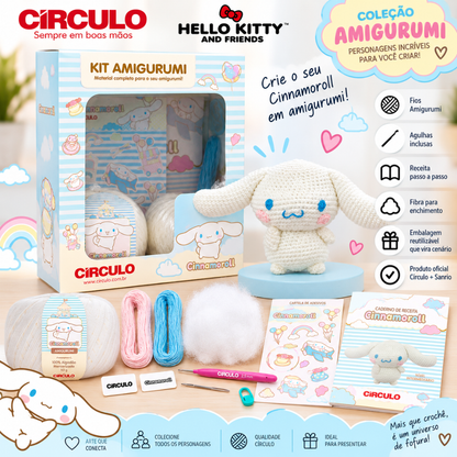 Kit Amigurumi Hello Kitty and Friends Círculo Cor 04 Cinnamoroll