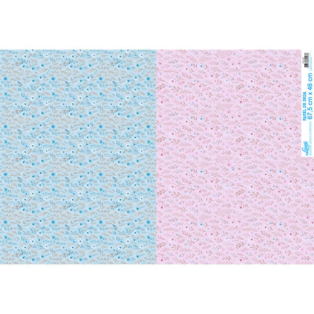 Papel Seda Litoarte PSL-075 Flores 67,5x46cm